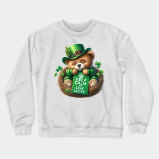 St Patricks Day Teddy Bear Crewneck Sweatshirt